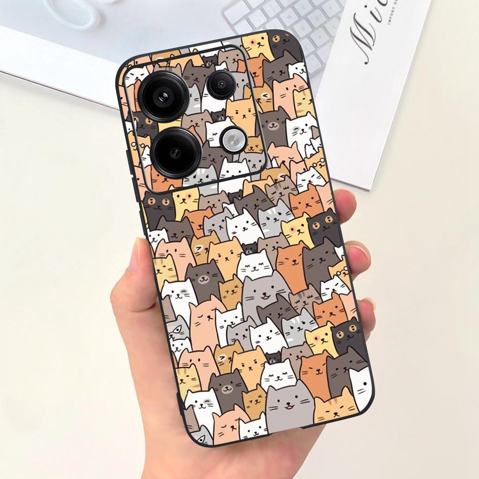 Чехол для телефона Xiaomi Poco X6 Pro 5G Poco M6 Pro 4G Роскошный Конфетный Силикон Милые Животные Мягкая Задняя Крышка Для PocoX6 PocoM6 5G Capa