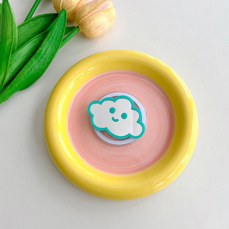 Cloud Mirror Mobile Phone Airbag Holder Magnetic Suction Stretchable Cute Portable Niche Makeup Desktop Watching Drama