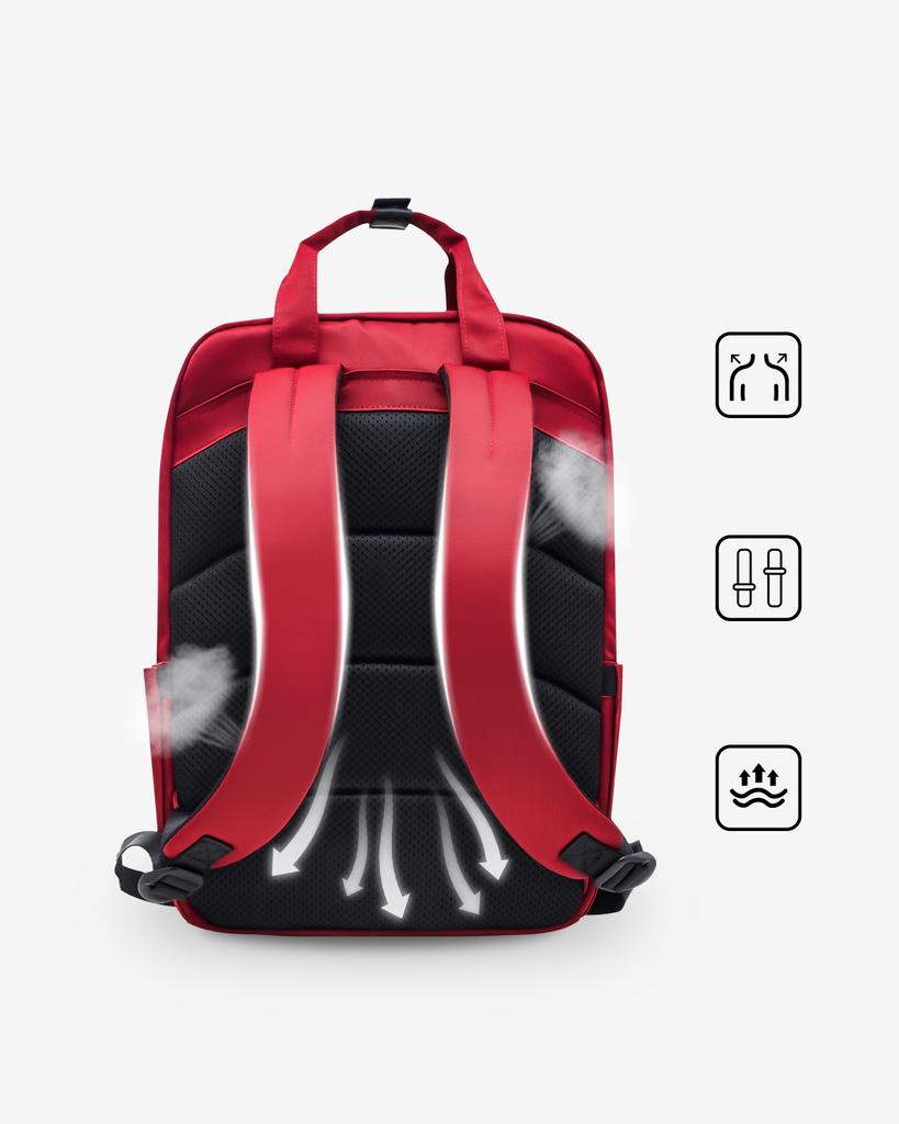 Innostyle Laptop Backpack 15.6 For Plane Waterproof Colorlite 14L Red