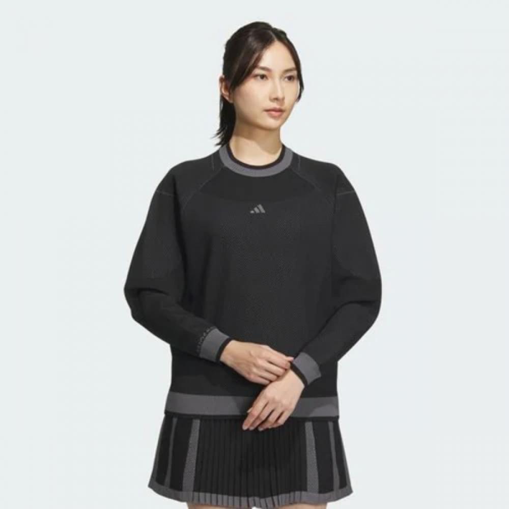 Adidas Golf 23 YearS Fw Women S Prime Knit Crewneck Long Sleeve Pullover Sweater Hz6039
