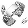 Универсальный изогнутый мужской ремешок для часов 20 мм 22 мм Для Casio EFV-540 500 510 EQB-501 EFR-303 Сплошной ремешок из нержавеющей стали Металлическая цепочка для часов