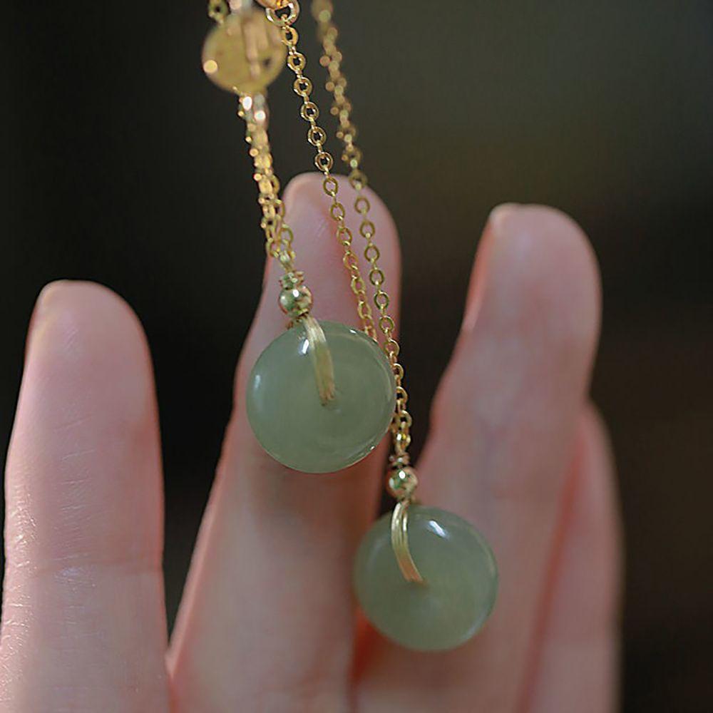Gift Chinese Style Women Necklace Korean Style Clavicle Chain Round  Necklaces Fashion Jewelry