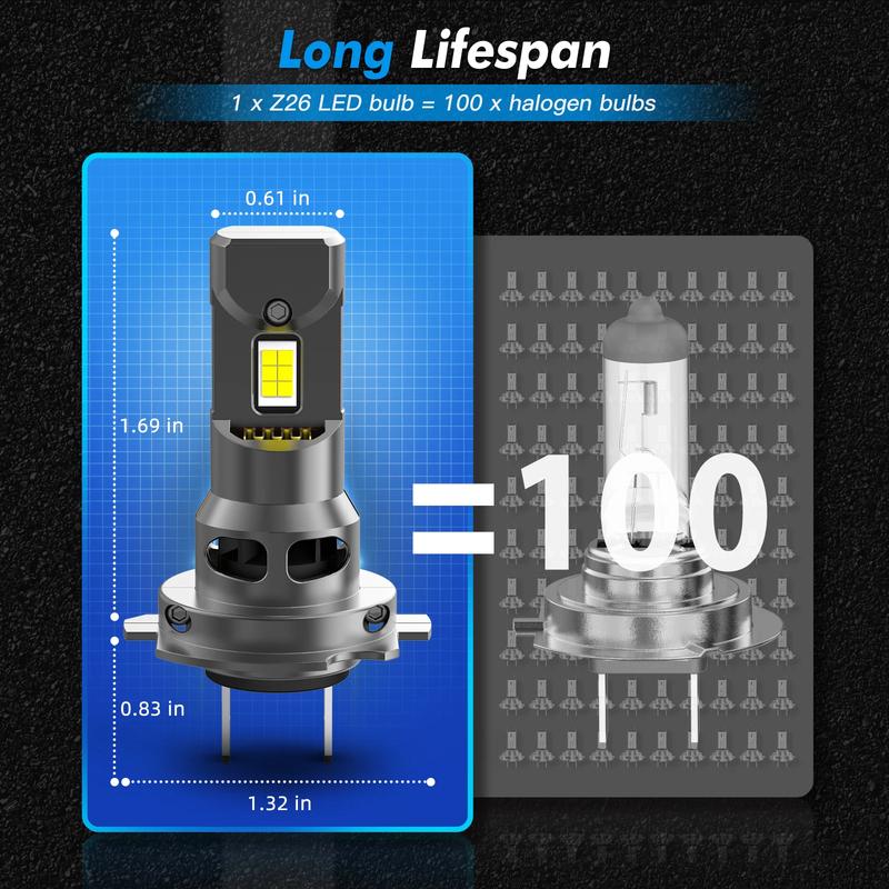 BEVINSEE H7 LED Headlight Bulbs 70W 12000LM Wireless Turbofan H4 H11 H1 CANBUS Mini Auto Diode Lamp HB3 9005 HB4 9006 Fog Lights