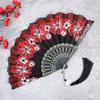 1PC Folding Fan Fashion Photo Prop Portable Sakura Pattern Party Favor Antique Style Hand Held Dance Fan