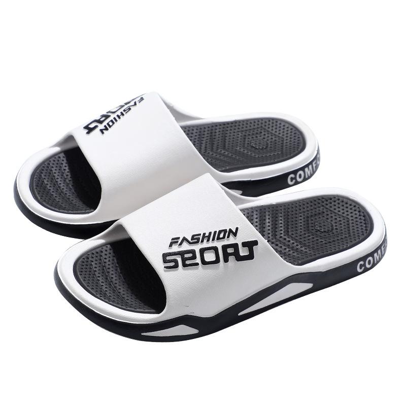 New Men's Slippers Summer Wear Sports Trend Couple Home Bathroom Soft Bottom Home Men's Cool Slippers
