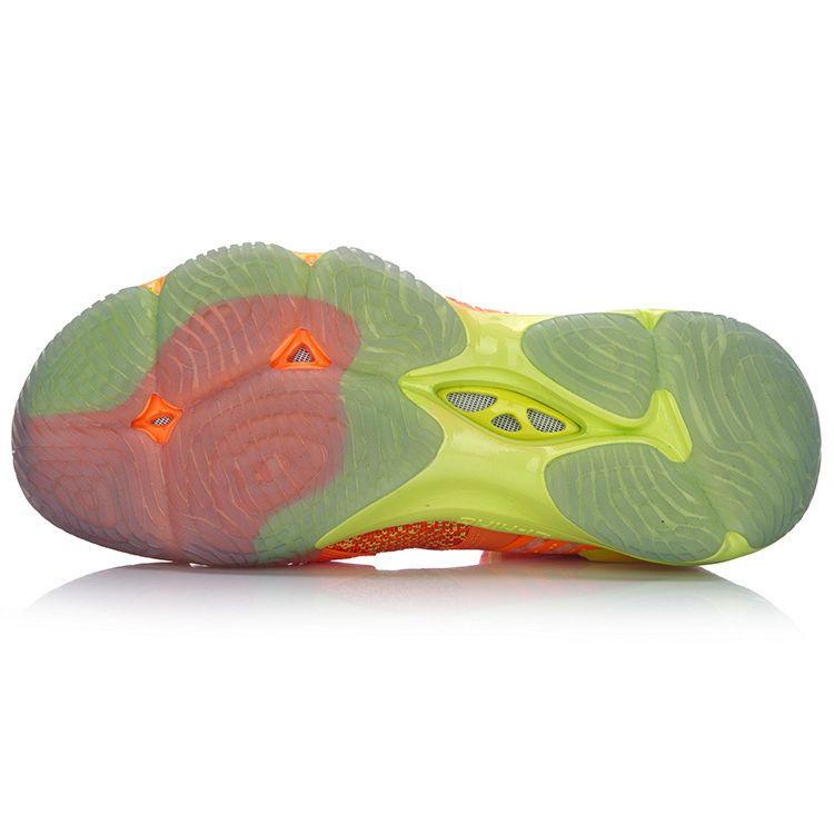 Кроссовки для бадминтона Li Ning Ranger Chameleon с высоким берцем, амортизирующие, с отскоком, унисекс, флуоресцентно-оранжевые AYAM009-4