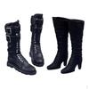 2 Pairs 1/6 Mid- Long Boots Shoes for 12'' Figure Doll Model Toy Accessories