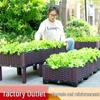 Уличный кашпо для цветов и овощей: Большой прямоугольный пластиковый ящик для балконного и крышного садоводства