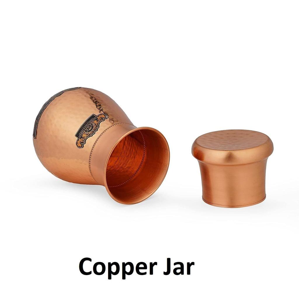 Pure Copper Jar Bedside, Office Tables, Shop Etc. (Kalash Jar)