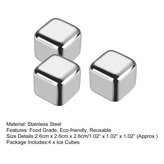 Кубики льда для виски Отличные многоцелевые практичные кубики льда для виски Металлические кубики льда Напиток Пиво Виски-скалы Кубики льда для виски