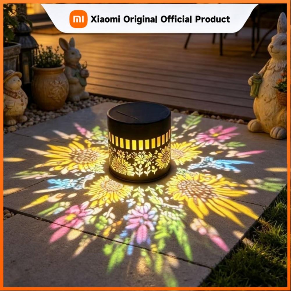 Xiaomi Colorful Sunflower Wall Lamp Solar Powered Outdoor LED Waterproof Fence Lamp for Garden Table Lawn Corridor Courtyard Decor
