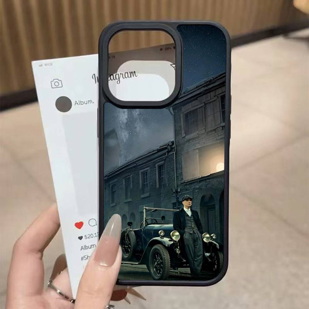 Movie P-Peaky B-Blinders Black Silicone Hard Plastic Phone Case For Iphone 17 Air 16 15 14 13 12 11 Pro Max PC+TPU Case