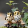 Owls Figurine Miniature Animal Figure Decoration Fairy Garden Aquarium Fish Tank Animal Statue Resin Craft MIT