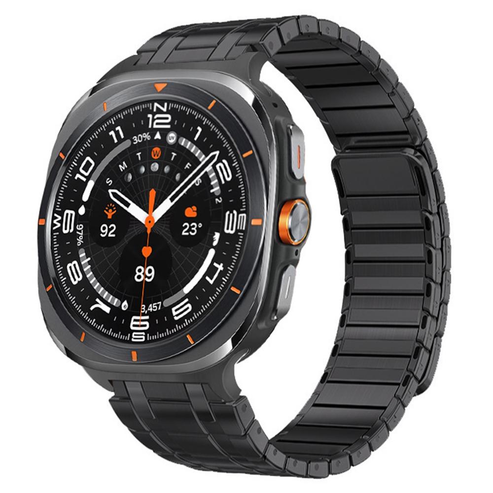 Magnetic Watch Band for Samsung Galaxy Watch8 Classic 46mm/8 44mm/40mm Double Row Design Stainless Steel Metal Strap