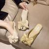 Bow Girl Versatile Not Tired Feet Walking Date Wear-resistant Simple Comfortable Bag Head Cool Slippers