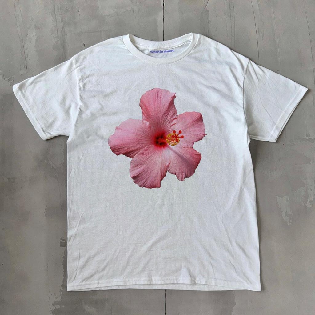 Hibiscus Classic Unisex Tee, Heavy Cotton Graphic T-Shirt and kids tshirt, Iconic Slogan Print