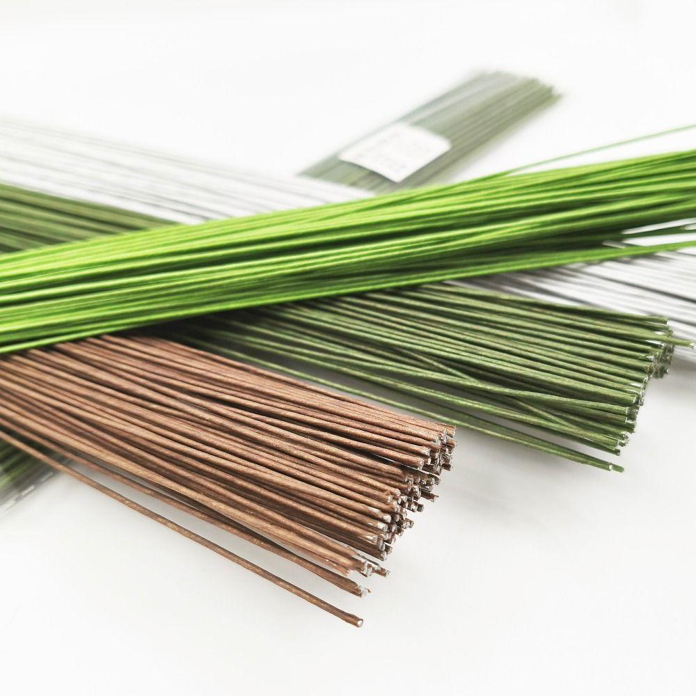 40 см Цветочные проволочные стебли Гибкая железная проволока для стеблей букетов Аксессуары для стеблей DIY Поделки Покрытые бумагой для 100 шт.