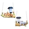 Resin Figurine Garden Pendant Solar Light Lawn Garden Vivid Statues Hanging Lamp