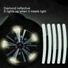 5/20pcs Car Wheel Hub Reflective Sticker Tire Rim Reflective Strips Luminous Sticker for Night Driving Car-Styling Accessories