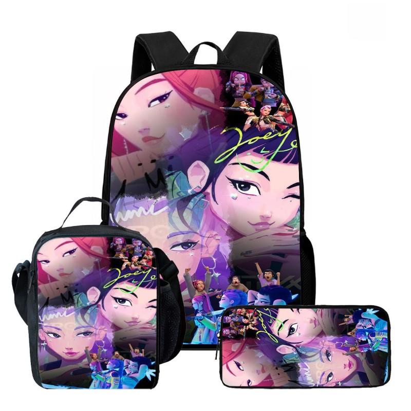 Kids School Backpack Set With Lunch Bag Pencil Case - Oxford Fabric 15-inch Dual Shoulder Students Style