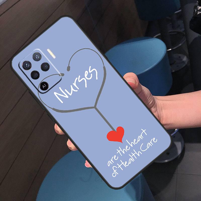 Nurse Medical Medicine Health Case For Oppo A18 A38 A58 A78 A98 A60 A80 A40 A96 A76 A16 A94 A74 A54 A15 A17 A57 A77 A5 Pro