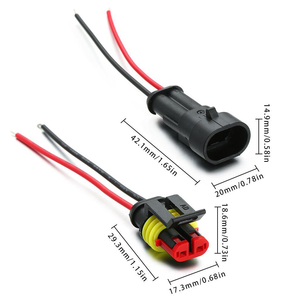 Высококачественные герметичные автомобильные разъемы с кабелем и гнездом 12 В 2-контактный электрический провод