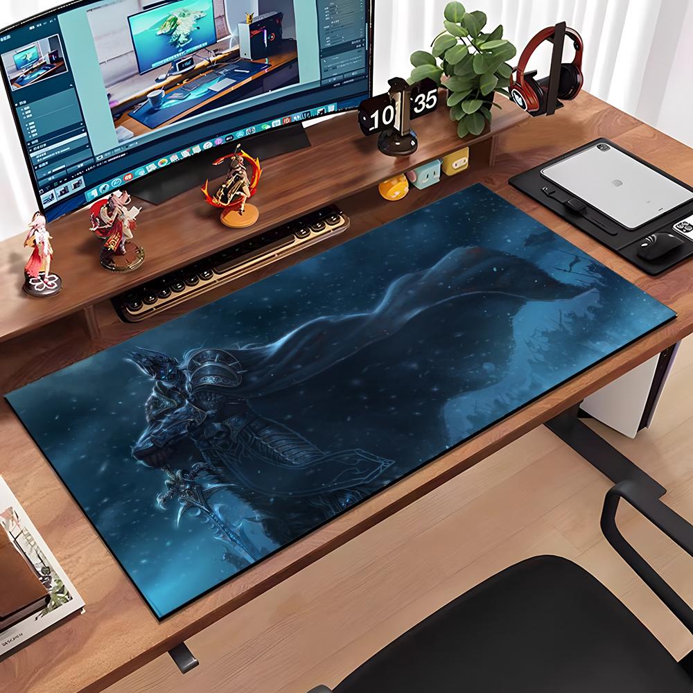 World Of Warcraft Wrath Of The Lich King Коврик для мыши Большой Противоскользящий Резиновый Игровой Коврик для мыши Прочный Настольный Коврик Толстый Шовный Край Suita