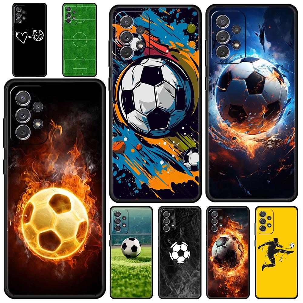 Чехол для Samsung A15 A13 A51 A71 A41 A31 A21S A03S A05 A12 A32 A52 A23 A25 A33 A53 A73 5G Обложка Футбольная Страсть Футбольный Мяч