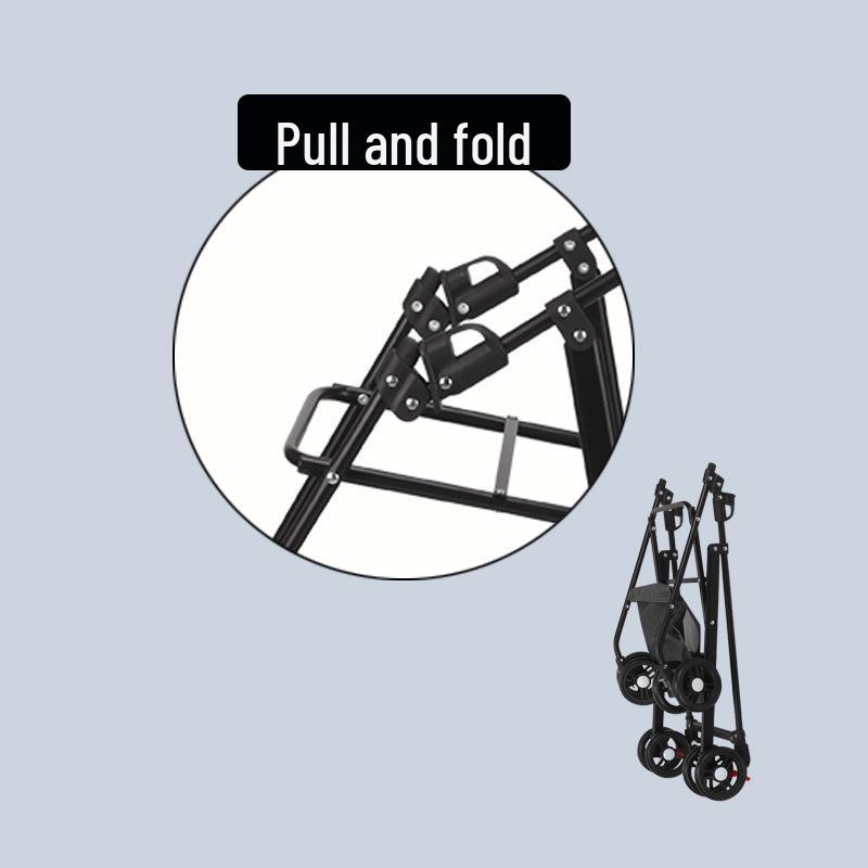 GVBB Compact Foldable Pet Stroller for Cats and Dogs - Lightweight, Detachable Design for Easy Travel.