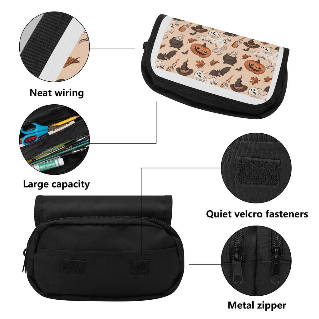 Pen Case Double Layer Zipper Closure 300D Polyester with Two Layers for Pens Stationery and Small Accessories for Students