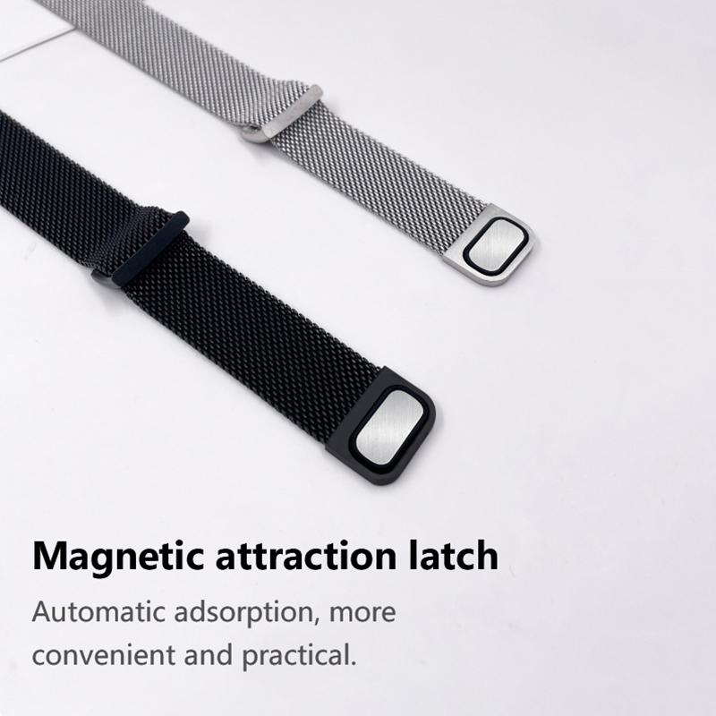 Металлический ремешок для Xiaomi Mi Band 8 9 10 Браслет с TPU чехлом Мягкая защитная пленка на экран Миланская петля с магнитной застежкой Запасной ремешок для часов