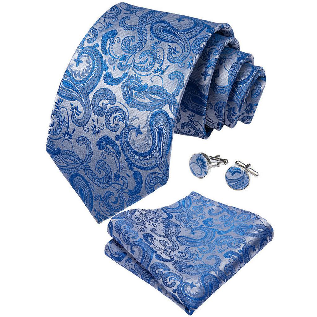 Мужской набор аксессуаров на торжество. Галстук, платок, запонки и брошь