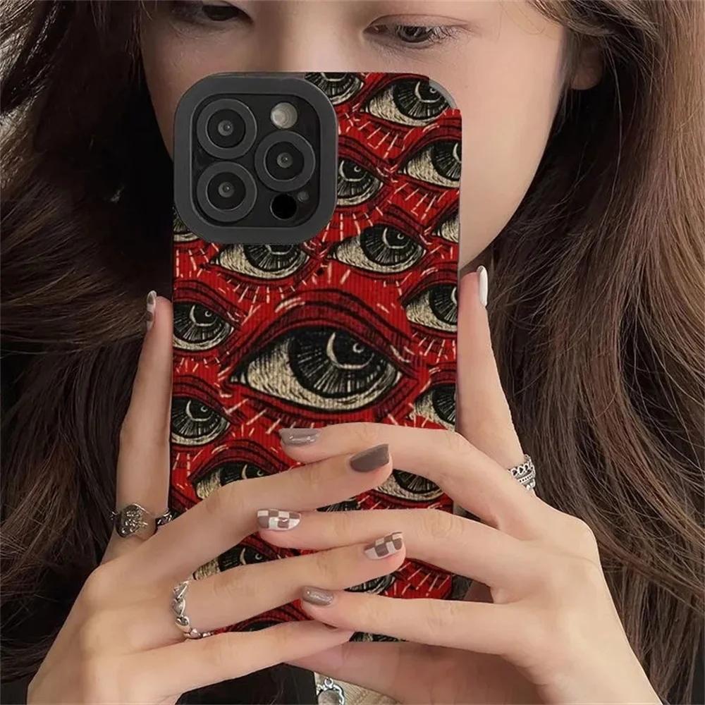 Жуткий Страшный Красный Глаз Силиконовый Чехол Для Samsung Galaxy S22 S21 S23 S24 Ultra A54 A34 A53 A51 A52 A23 A32 A31 A71 A72 A73 A14 A13