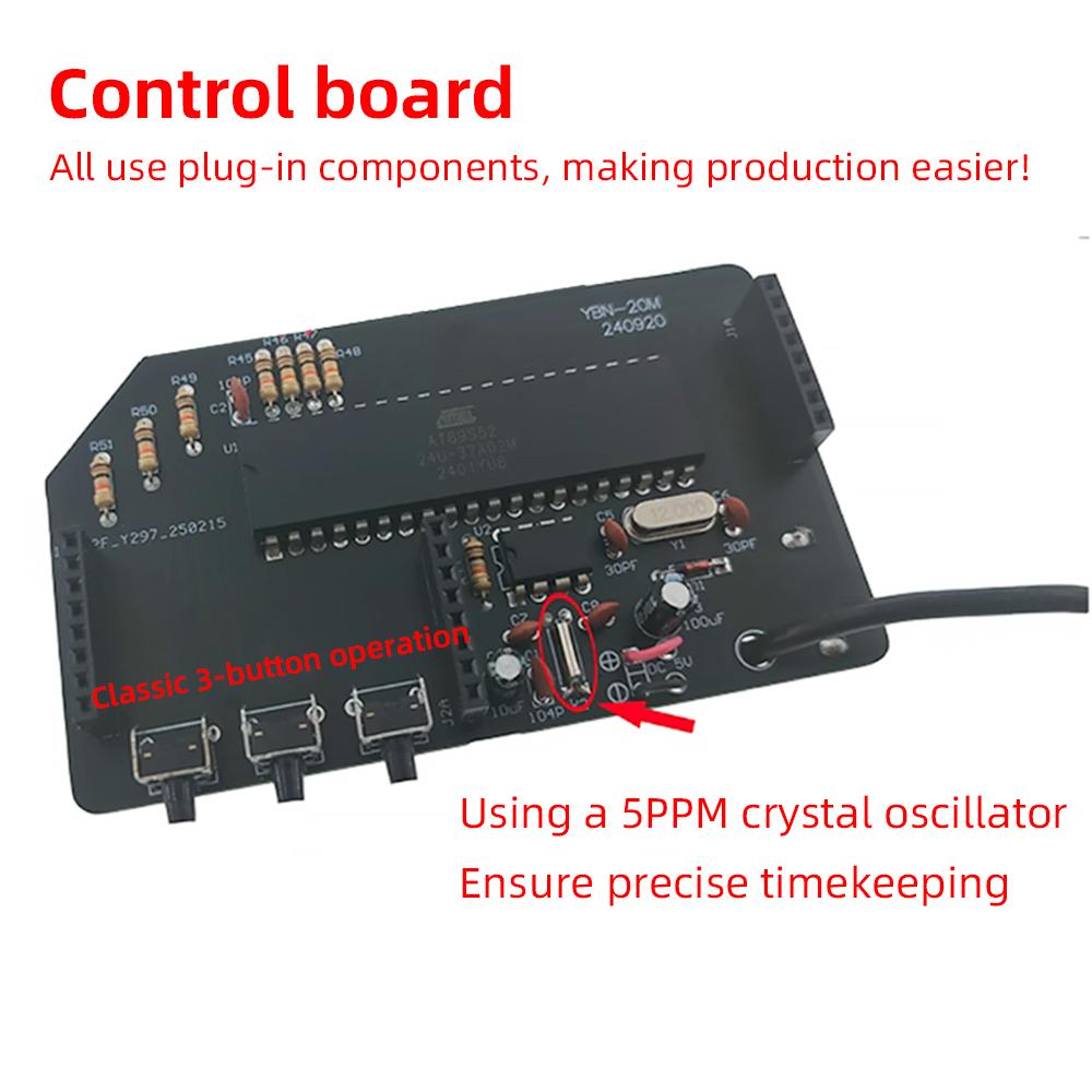 4-Digit Electronic Clock DIY Kits Binary LED Clock Soldering Practice DIY Kit Desktop Creative Alarm Clock with Acrylic Shell