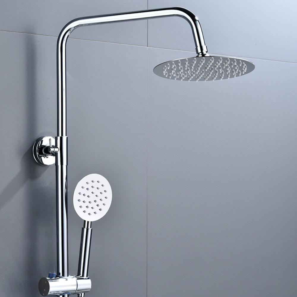 Mounted Ultra-Thin Chrome Finish Waterfall Rainfall Top Sprayer Showerhead Bathroom Accessories