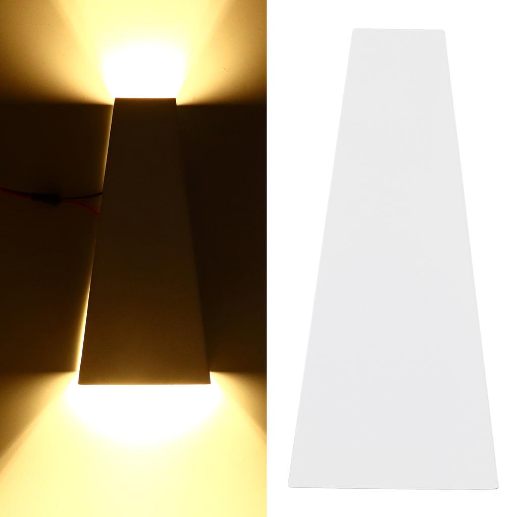 Modern Minimalist Up and Down Wall Light Trapezoid LED Wall Lamp with Warm Light AC85?265V White