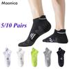 5/10 пар мужских спортивных хлопковых носков с низкой талией, носки до щиколотки, впитывающие пот, дышащие носки, лот