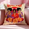 Singer BBruno Mars Cushion Cover Breathable Linen Pillowcase Summer Odorless EcoFriendly Invisible Zipper Washable