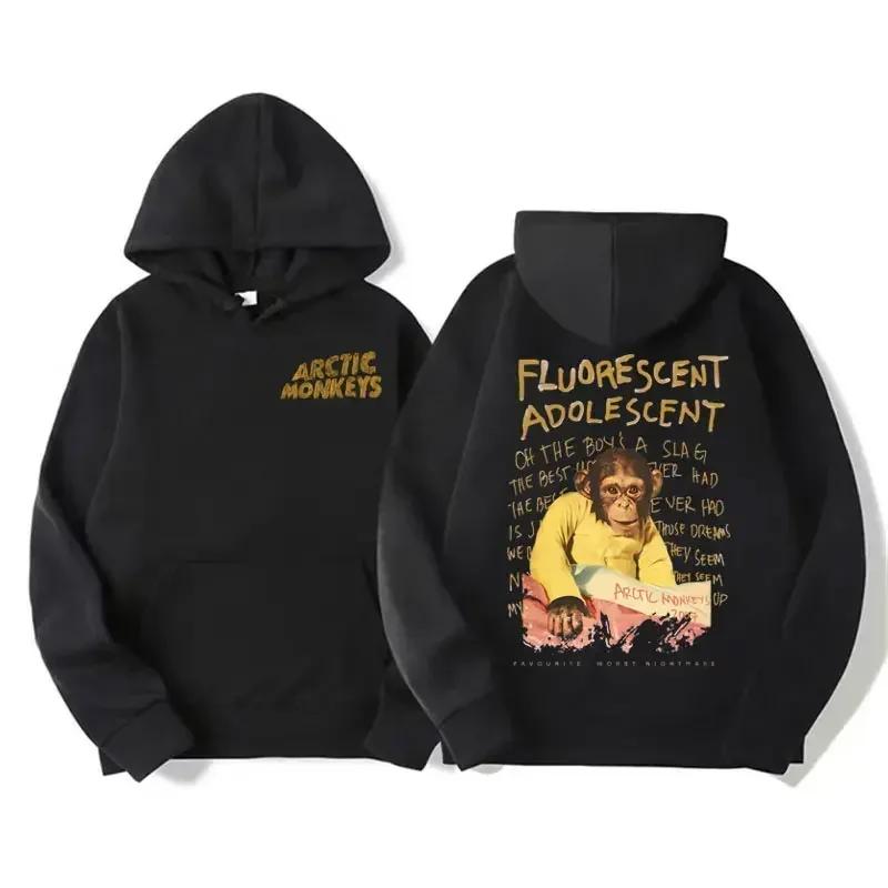 Ретро-рок Arctic Monkeys Музыкальный альбом Графические толстовки Унисекс Винтаж Оверсайз Y2k Хип-хоп Толстовка Панк Свитшот Тур Двусторонний