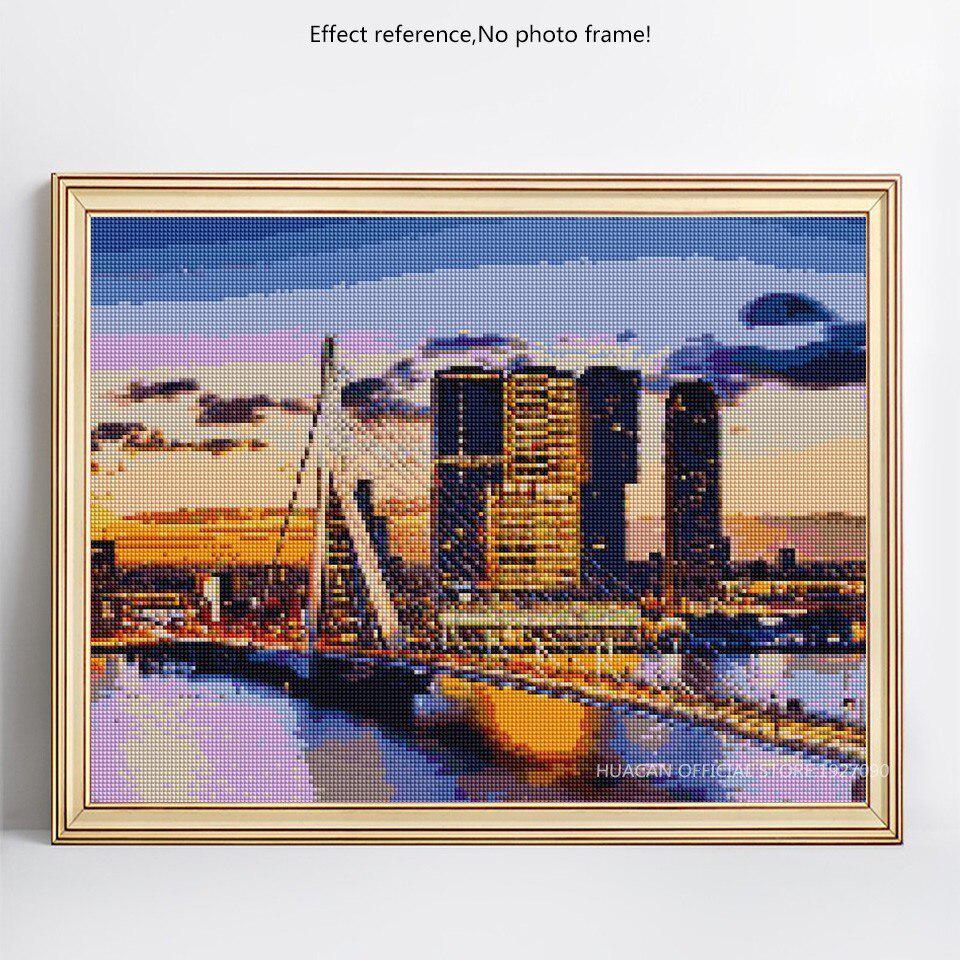 Diamond Painting Cross Stitch Bridge Mosaic 5D DIY Diamond Embroidery