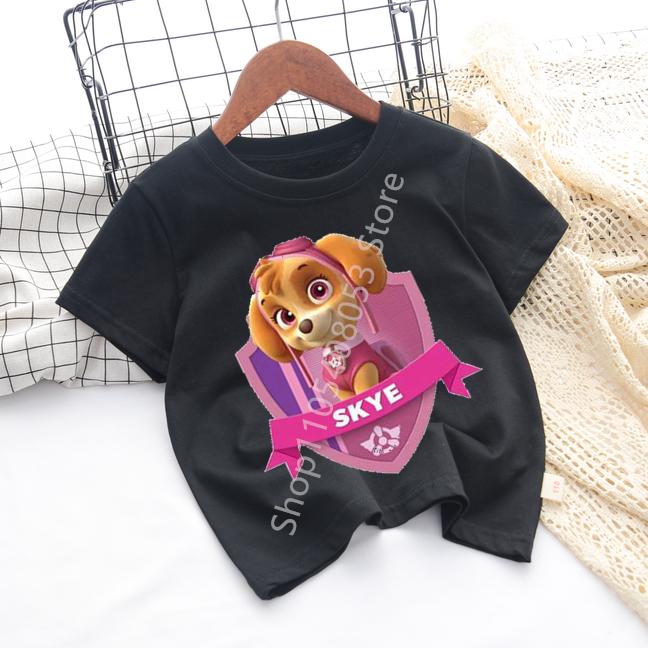 Cute Boys Girls Casuals Tops Summer Birthday Clothing Gift Hots Paw Patrol Kids Tshirts Kawaii Cartoon Character Printed Shirts