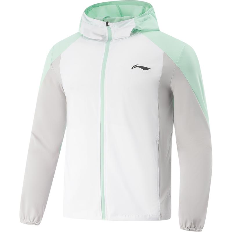 Спортивная ветровка Li Ning с капюшоном, устойчивая к УФ-излучению, дышащая, удобная, мужская верхняя одежда AFDV931-5