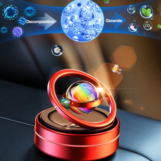 Мини-кинетический обогреватель, портативный кинетический молекулярный обогреватель, центральная консоль, автоматический вращающийся автомобильный освежитель воздуха на солнечной энергии, диффузор масла для гостиной