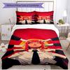 3pcs Duvet Cover Set (1*Duvet Cover + 2*Pillowcase, Without Core), Makima Chainsaw Man Print Soft All‑Season Bedding Set, Home Bedroom Decor Gift