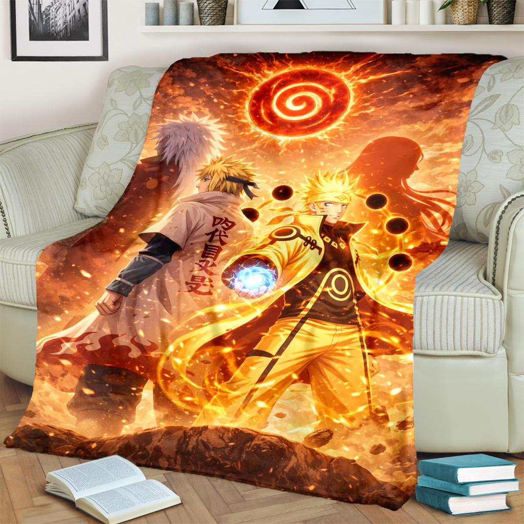 Anime-Print Blanket Warm Comfortable Flannel Blanket for Bedrooms, Sofas, Beds, Chairs, Picnics, Travel -LXR63