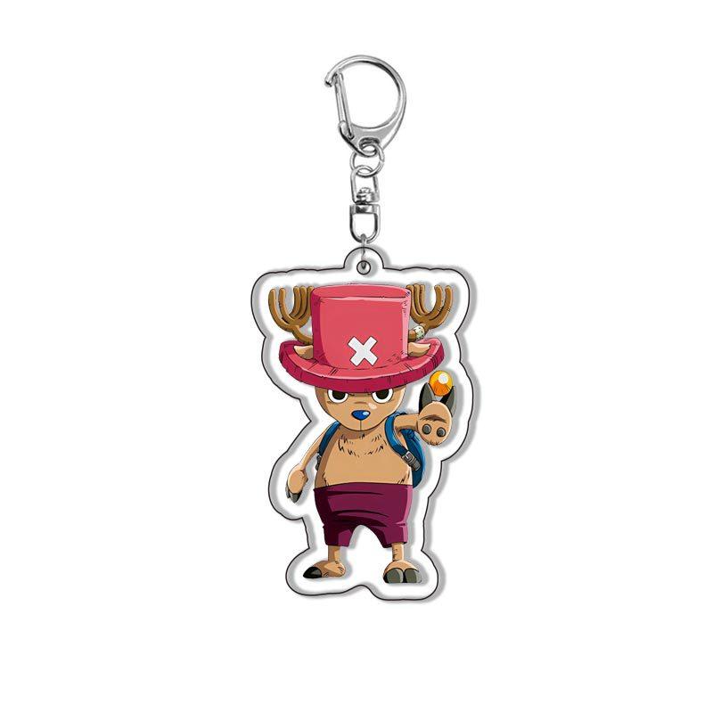 Аниме One Piece Акриловый Брелок-Подвеска Луффи Чоппер Зоро Ророноа Аксессуар для Рюкзака Высокое Качество Красивый Дизайн