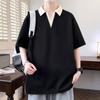 Премиальное чувство моды универсальная влагоотводящая мягкая высококачественная дышащая мужская свободная футболка-поло с коротким рукавом, не мнущаяся, повседневная, спортивная, с воротником