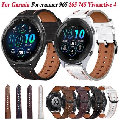 22 мм ремешок для Garmin Forerunner 965 265 745 255M, ремешок для часов, кожаный браслет, Vivoactive 4, Venu 2 3, сменный браслет Correa