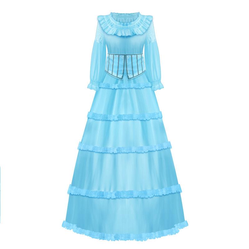 The Little Mermaid Dress Cosplay Stage Performance Costume New Princess Gown for Kids Adults Halloween Party Dress