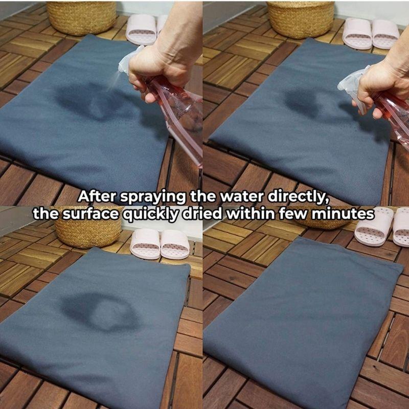 (Homlly Soft Diatomite Floor Bath Mat with Washable Cover (Design) (X2PCS)